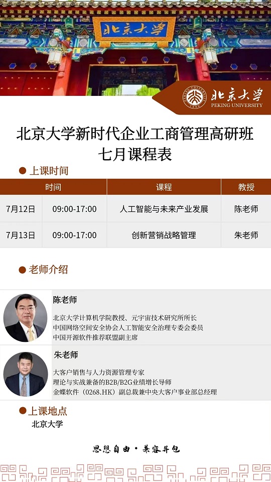 北京大學(xué)工商管理班